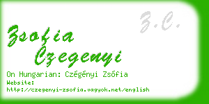 zsofia czegenyi business card