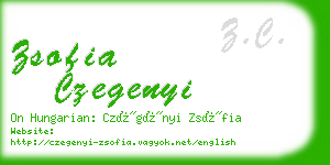 zsofia czegenyi business card